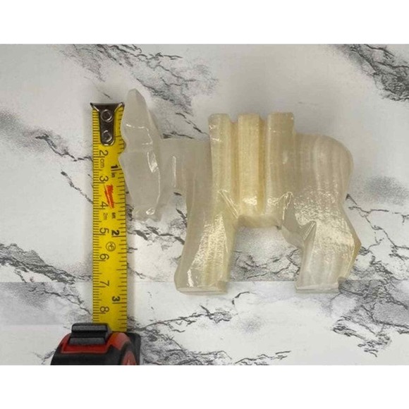 Vintage natural hand carved Agate & Oynx burro family (Mexico) - Picture 4 of 9